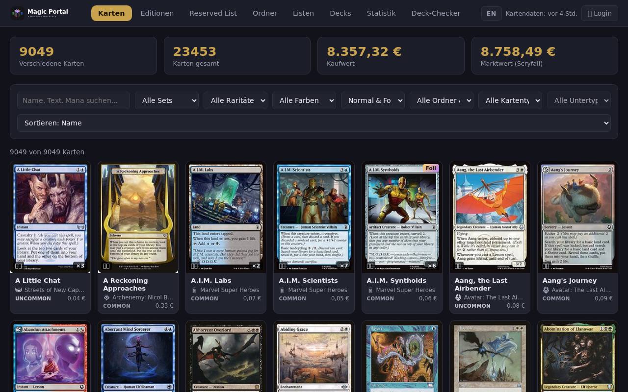 MagicPortal – Karten